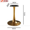 Chân Bàn Sắt cafeTulip mạ vàng nhập khẩu JCB1201